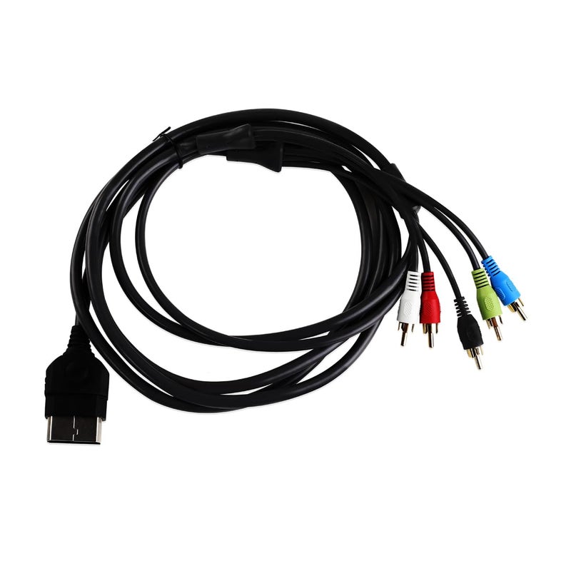 Ciuouient Component HD AV Cable, Composite AV Audio Video Cable Compatible with Microsoft OG Xbox HD Component Cable with Analog Audio (8FT), Black - Image 1